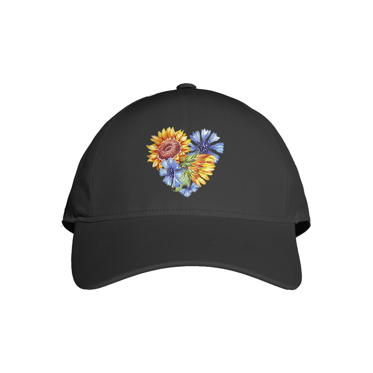 The heart is sunflowers and violets