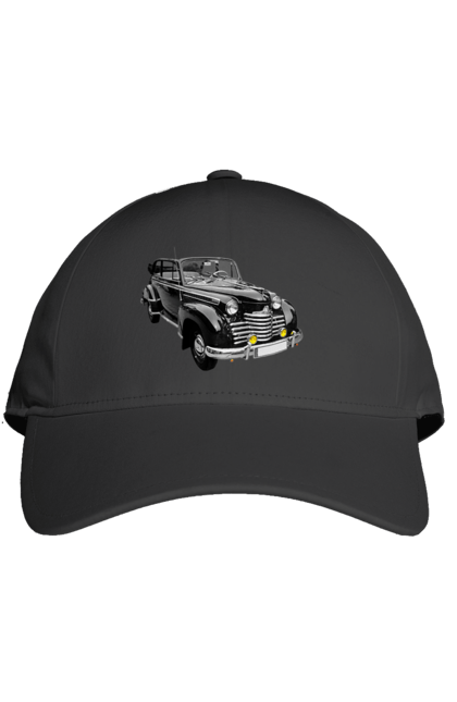 Кепка з принтом "Авто.5". Авто, професійне фото, ретро авто, фото, чорний колір. 2070702