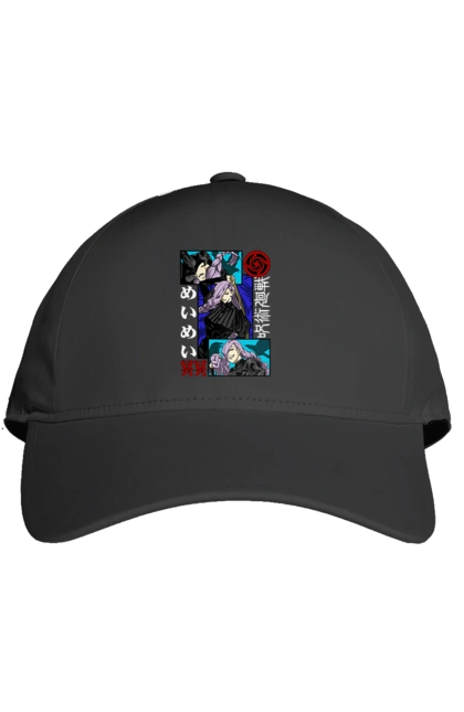 Cap with prints Jujutsu Kaisen Mei Mei. Anime, dark fantasy, jujutsu kaisen, magic battle, manga, mei mei, mystic. 2070702