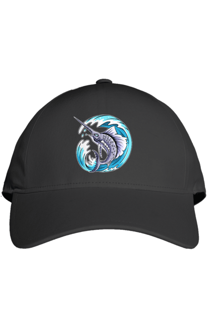 Кепка з принтом "Риба Меч І Хвиля". Риба меч, хвиля. 2070702