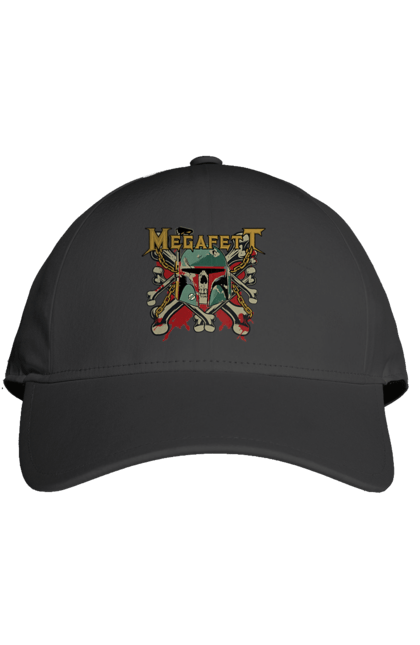 Кепка с принтом Megafett. Boba fett, megadeth, megafett, боба фетт, звездные войны, клон, охотник за головами. 2070702