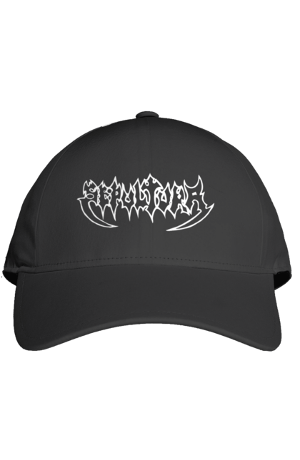 Cap with prints Sepultura. Death metal, det metal, groove metal, group, metal, music, rock, sepulture, thrash metal, trash metal. 2070702