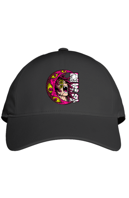 Cap with prints Demon Slayer Kokushibo. Anime, demon slayer, eternal paradise faith, kimetsu no yaiba, kokushibo, manga, twelve kizuki, upper rank six. 2070702