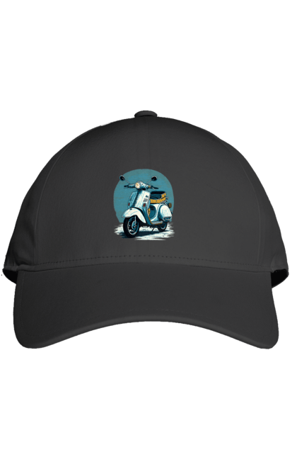 Кепка з принтом "Мопед". Відпочинок, літо, мопед, скутер, швидкість. 2070702