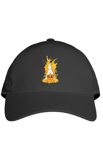 Cap with prints Freddie Mercury. Freddie mercury, lettering, music, queen, rock, rock band. 2070702