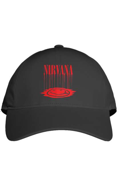 Cap with prints Nirvana. Alternative rock, grunge, hard rock, kurt cobain, nirvana, punk rock, rock band. 2070702