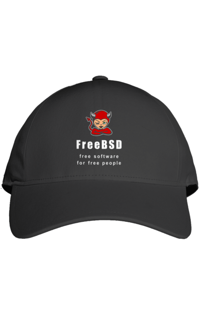 Кепка з принтом "Freebsd Для Вільних". Bsd, freebsd, unix, адміністратор, айті, айтішник, безкоштовна, безкоштовно, бестія, білий, вільна, демон, демонесса, доступність, незалежність, операційна система, ос, програміст, програмне забезпечення, свобода, сисадмін, система, системний адміністратор, софт, текст, червоний. 2070702