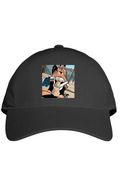 Кепка з принтом "Голе Селфі У Дзеркалі". Жопа, зверху, селфі. 2070702