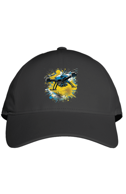 Кепка з принтом "Дрон". Дрон, зсу, символ україни, україна, фпв дрон. 2070702