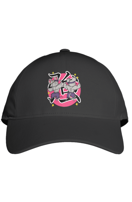 Cap with prints Demon Slayer Uzui Tengen's mice. Anime, demon slayer, kimetsu no yaiba, manga, mice, serial, tengen, tengen uzui, uzui. 2070702