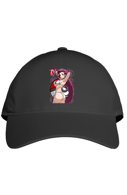 Cap with prints Pokemon Jessie. Anime, games, jessie, nintendo, pokemon, pokemon go, r command, team rocket. 2070702