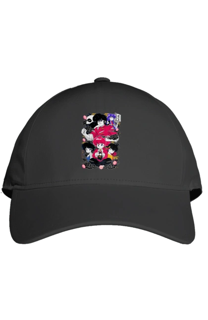 Cap with prints Ranma 1/2. Action movie, anime, comedy, manga, mystic, ranma, romance, shampoo. 2070702
