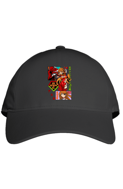 Cap with prints Evangelion Asuka. Anime, asuka, asuka langley sorry, eva 02, evangelion, eve, kaoru, manga, ray, shinji. 2070702