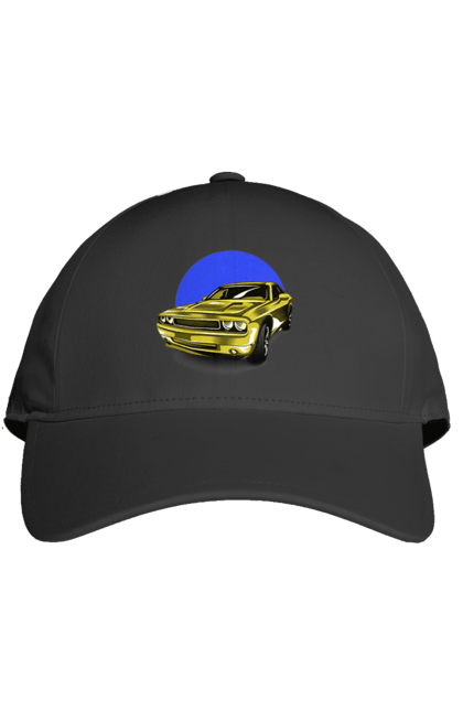 Кепка з принтом "Український спорткар". Авто, додж челенджер, маслкар, машина, потужне авто, спорткар, український спорткар, швидкість. 2070702