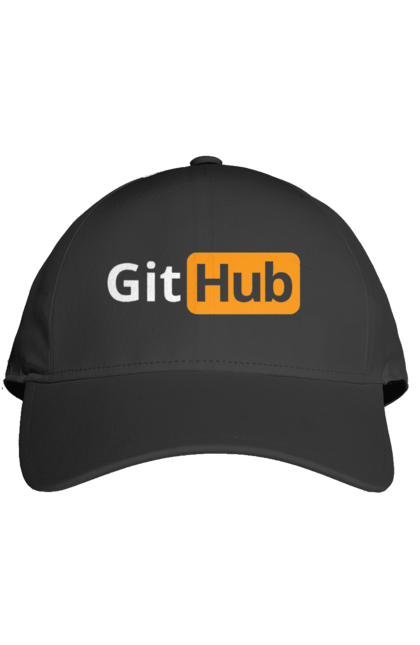 Кепка з принтом "Гіт Хаб". Айті, айтішник, гіт хаб, для айтішника, для програміста, подарунок айтішнику, подарунок програмісту, програміст, розробник. 2070702