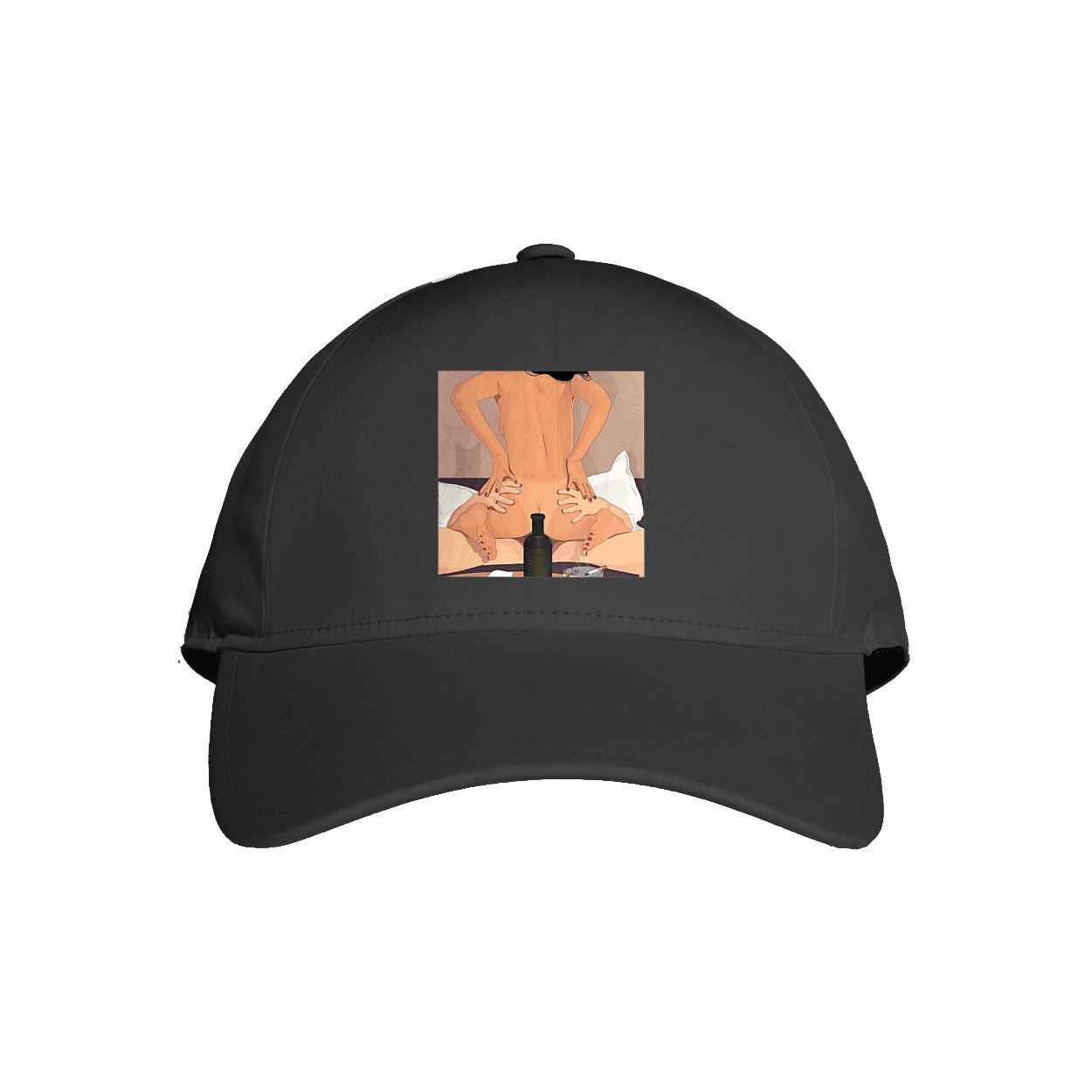 Naked Girl, Bottle And Cigarettes