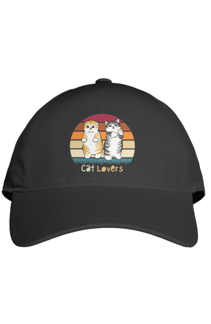 Cap with prints Cat Lovers. Animal, animal lover, cat, cat lover, cat lover gift, cat lovers, cats, cute, kitten. 2070702