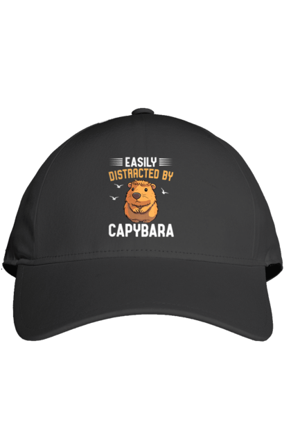 Cap with prints Capybara. Animal, capybara, rodent. 2070702