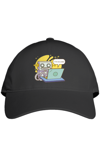 Кепка з принтом "Я не робот Хакер зрозуміє 404 до дня програміста". 404, aws, backend, c++, cloud, css, frontend, golang, java, js, linux, python, script, web, ай ті, айті, айтішник, верстка, дата, код, компьютер, лаптоп, облако, ошибка, програміст, программа, программист, програмування, робот, хакер, язык. 2070702