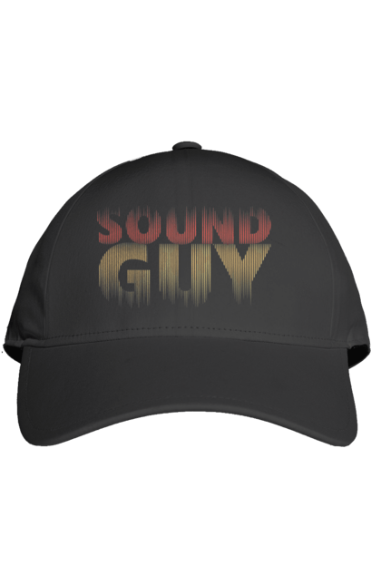 Кепка з принтом "Sound Guy". Гітарист, звук, звуковик, звукооператор, звукорежисер, мікшер, музикант, технік. ART принт на футболках