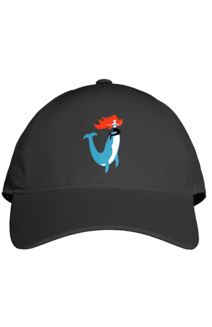 Кепка з принтом "Русалка І Кит". Кит, море, русалка. 2070702