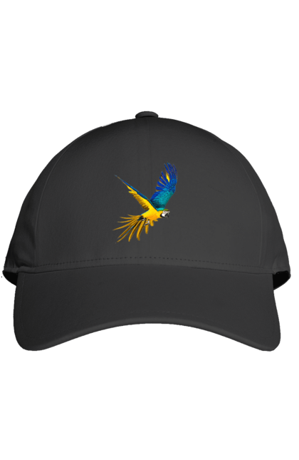 Кепка з принтом "Папуга українець". Екзотика, папуга, патріот, пташка, символіка, україна. 2070702