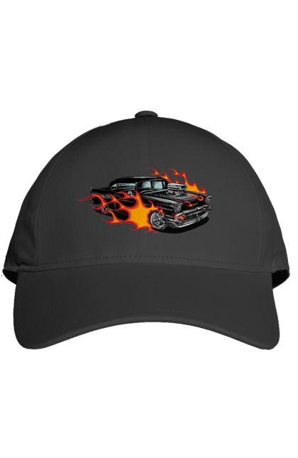 Кепка з принтом "Машина Вогонь". Автомобіль, вогонь, машина. 2070702