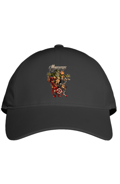 Кепка з принтом "Герої Nintendo". Animal crossing, donkey kong, kirby, legend of zelda, nintendo, pokemon, герої з ігор, луїджі, маріо, мультики, принцеса піч. 2070702