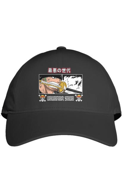 Cap with prints One Piece Zoro. Anime, manga, one piece, roronoa zoro, straw hat pirates, swordsman, zoro. 2070702