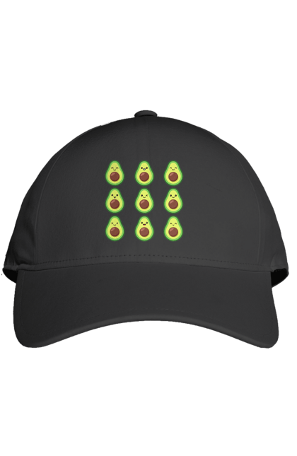 Кепка з принтом "Настрій Авокадо". Авокадо, емоції, їжа. 2070702