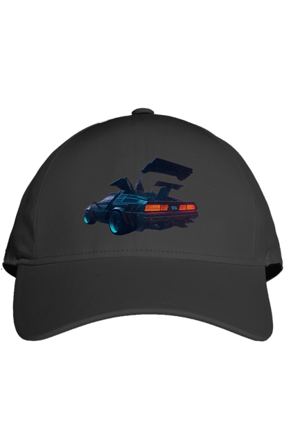 Кепка з принтом "DeLorean назад у майбутнє". Автомобіль, делореан, з фільму. 2070702