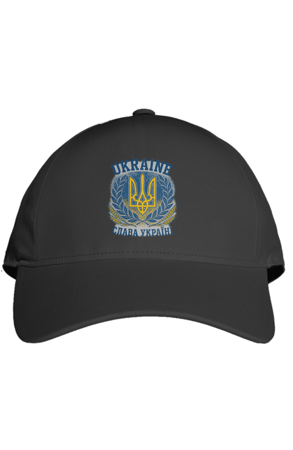 Кепка з принтом "Слава Україні". Герб україни, героям слава, жовто блакитний, патріотичні, прапор україни, слава україні, тризуб, україна, українська символіка, українські. 2070702
