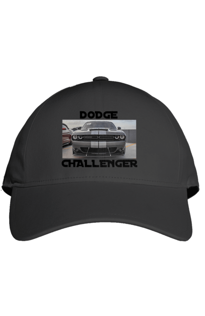 Кепка з принтом "Додж челенджер". Автомобіль, американська легенда, додж челенджер, культове авто, масл кар, потужний автомобіль. 2070702