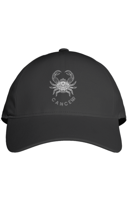 Cap with prints Zodiac Cancer. Cancer, constellation, horoscope, sign, zodiac, zodiac sign. 2070702