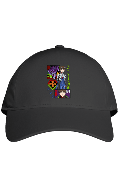 Cap with prints Evangelion. Angel, anime, eva 01, evangelion, manga, neon genesis evangelion, shinji. 2070702