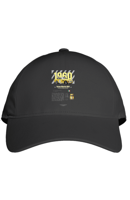 Cap with prints Aston Martin DB4. Aston martin, auto, automobile, car, db4, race, sport, sport car. 2070702