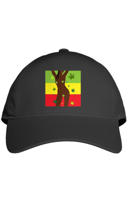 Кепка з принтом "Гола Дівчина І Конопля". Гола, конопля, курити, сиськи. 2070702