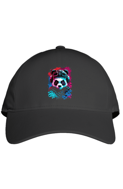 Кепка з принтом "Панда в VR шолом". Віртуальна реальність, гік, панда, персонаж, шолом. 2070702