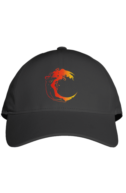 Cap with prints Moon girl. Cosmic, girl, moon, space, stars. 2070702