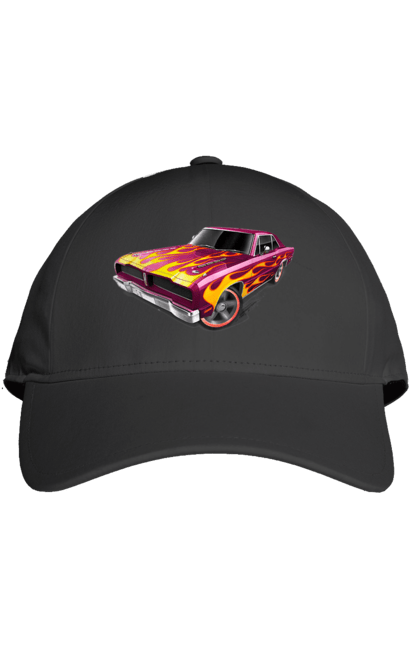 Кепка з принтом "Кастом автомобіль". Авто, автомобіль, аерографія, вогонь, кастом, машина, полум я, тюнінг. 2070702