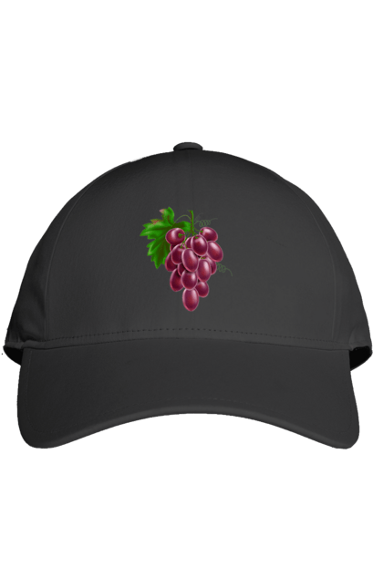 Кепка з принтом "Виноград". Виноград, фрукт. 2070702