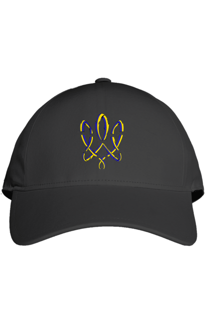 Кепка з принтом "Тризуб України герб". Воля, герб, символ україни, тризуб, тризуб україни, тризуб україни герб, україна, українська символіка. 2070702