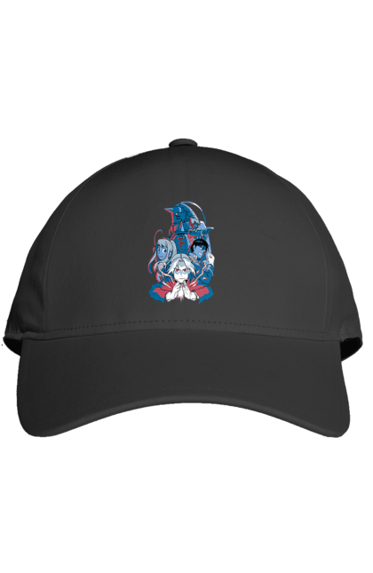 Cap with prints Fullmetal Alchemist. Adventures, alphonse elric, anime, edward elric, fullmetal alchemist, light novel, manga, steampunk. 2070702