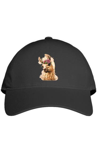 Кепка з принтом "Лама Портрет". Лама, портрет, тварина. 2070702