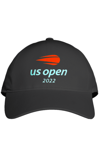 Кепка з принтом "Тенісний турнір US Open 2022". Великий теніс, відкритий чемпіонат, гравці, м`яч, нью йорк, призовий фонд, ракетка, турнір на ґрунті, хард, чемпіонат америки. futbolka.stylus.ua