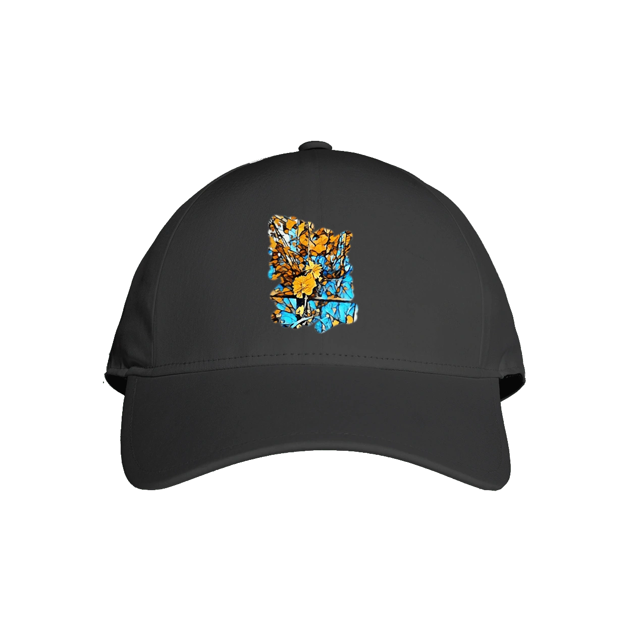 Жовті квіти на синьому фоні