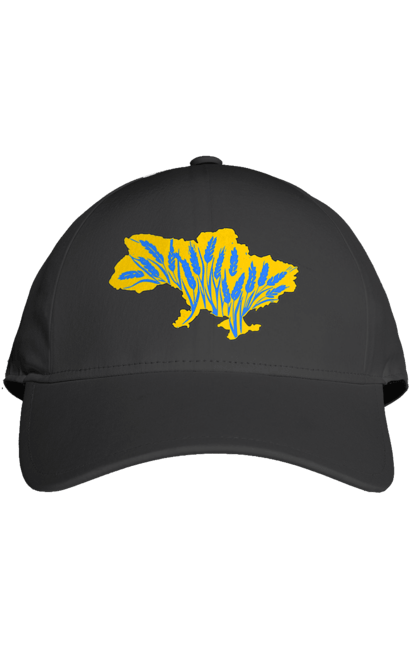 Кепка з принтом "Україна". Зерно, мапа, патріотичне зображення, пщениця, україна, українська тематика. 2070702