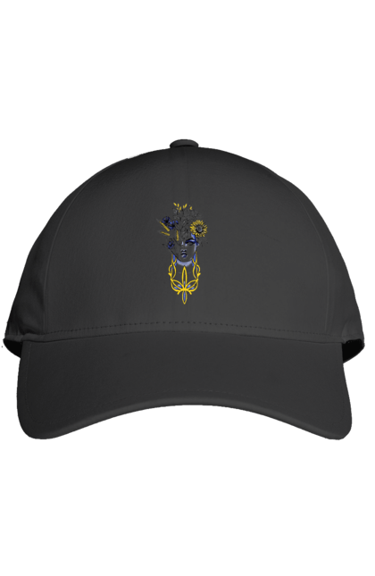 Кепка з принтом "Українка". Жінка, соняшник, українка. 2070702