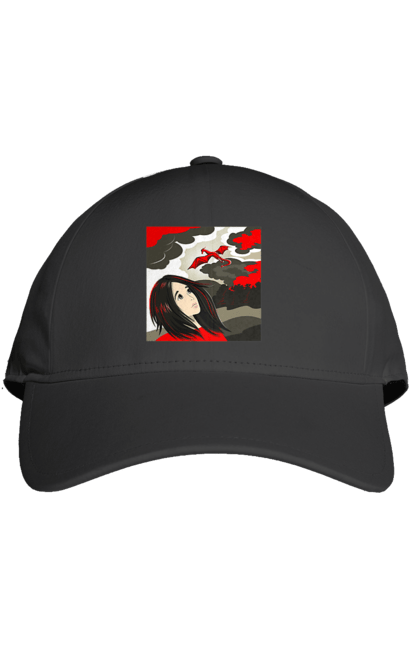 Cap with prints Girl and dragon. Dragon, fantasy, romance, young woman. 2070702