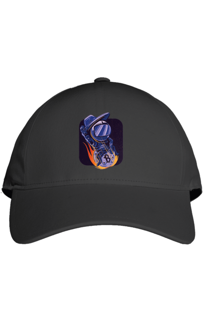 Кепка з принтом "Космо біткоїн". Биткоин, бінарний, біткоїн, біткойн, валюта, гроші, крипто, програміст, хакер. 2070702